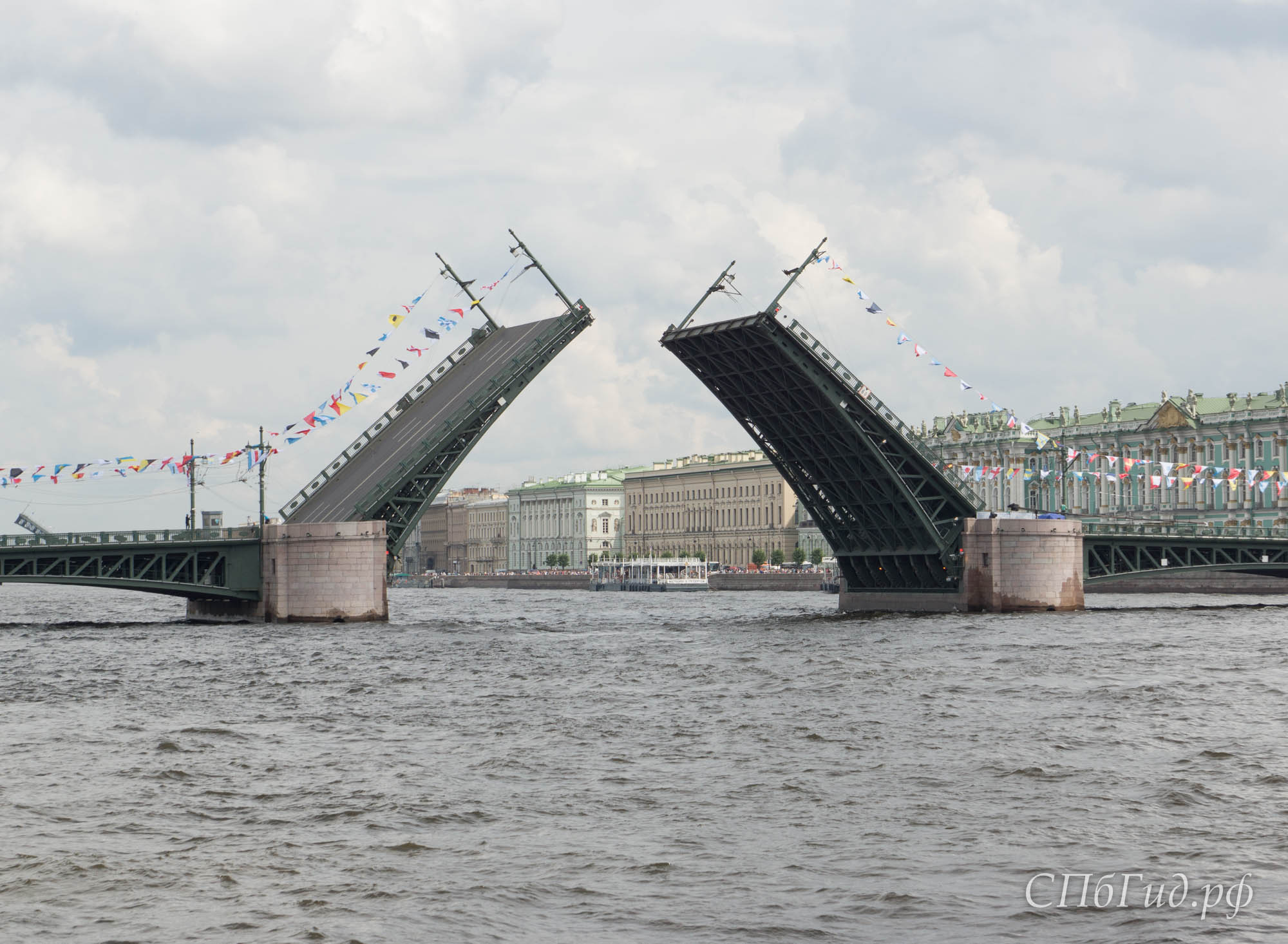 Сведение Дворцового моста фото