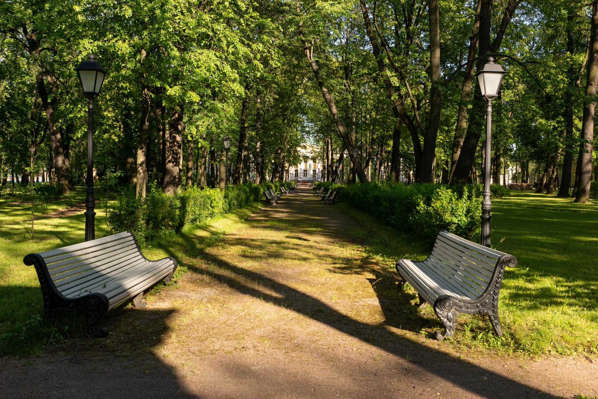 Центральная аллея сада Каменноостровского дворца