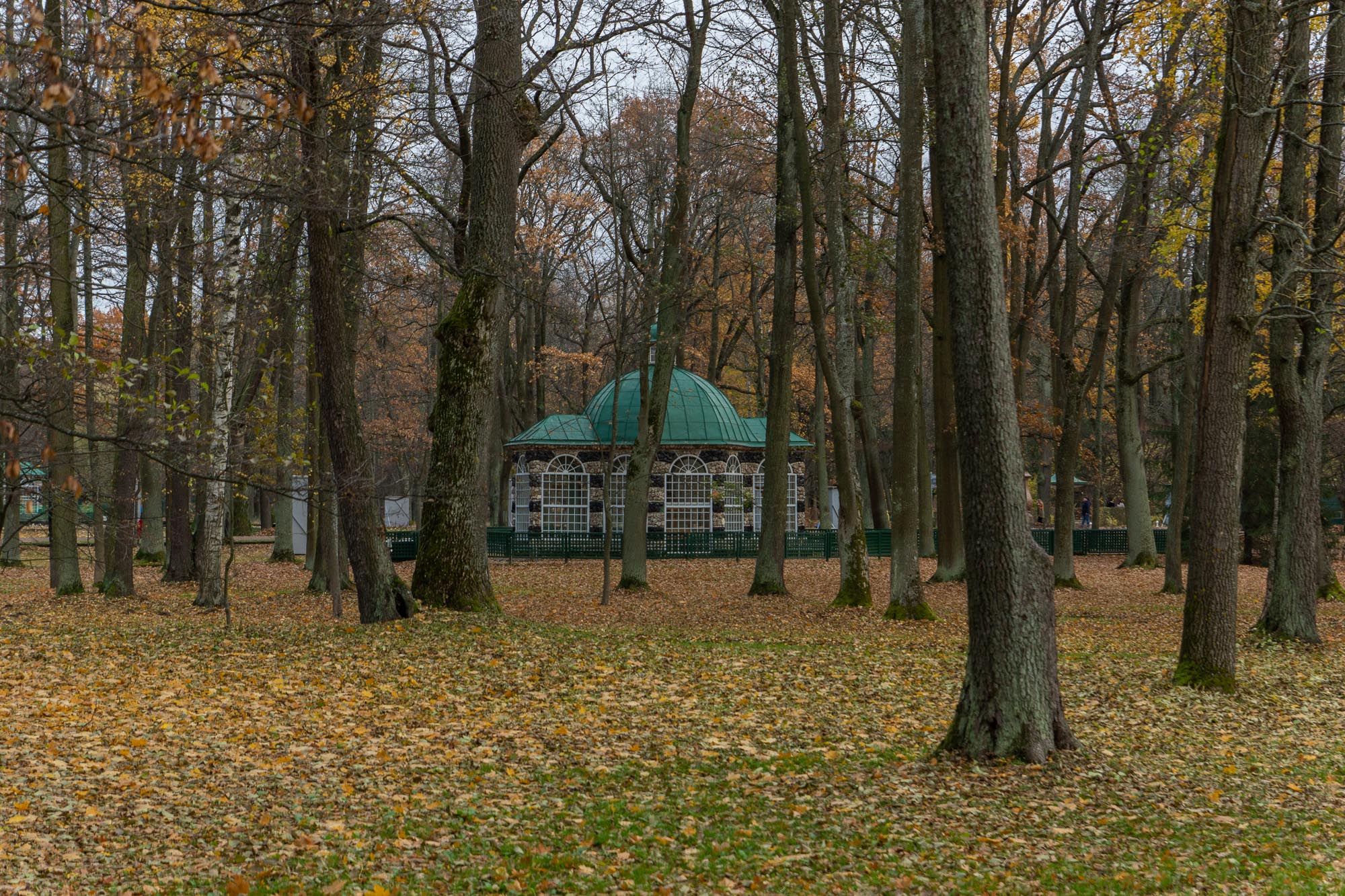 Павильон «Вольер» и осенний Петергоф