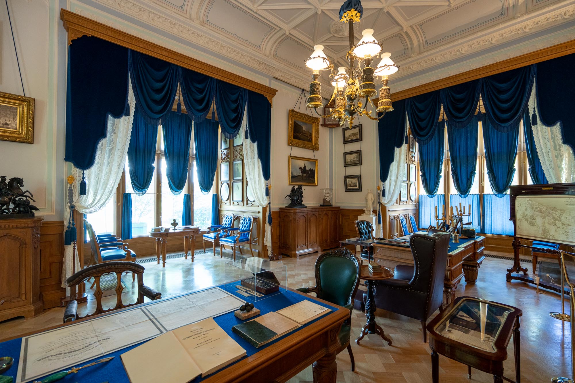 Фермерский дворец в Петергофе, Синий кабинет