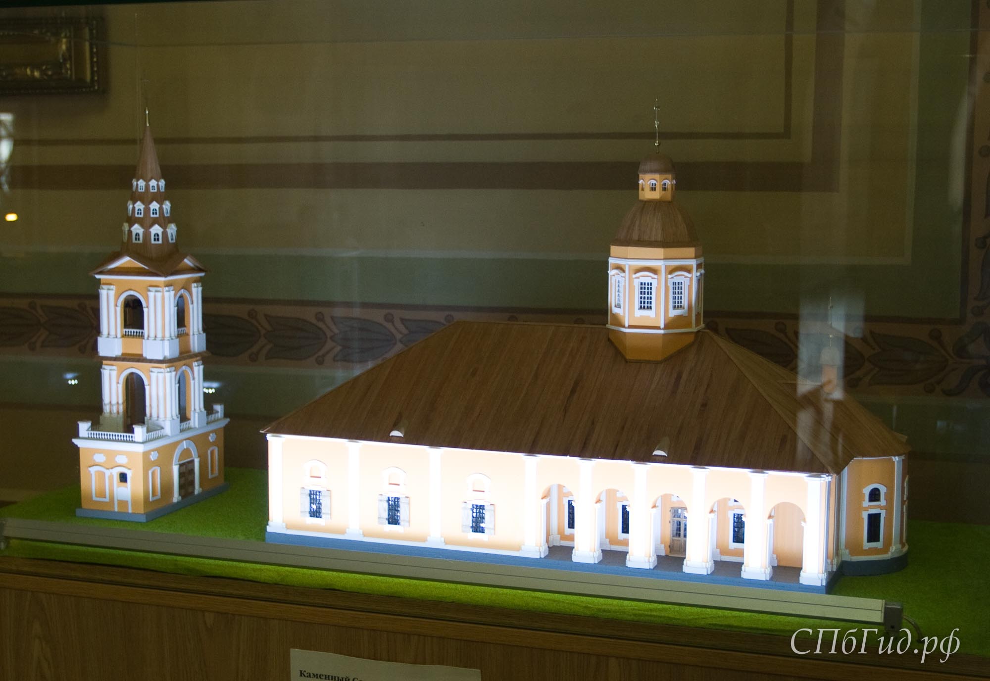 Макет каменного Сампсониевского храма, вид на 1740 г.