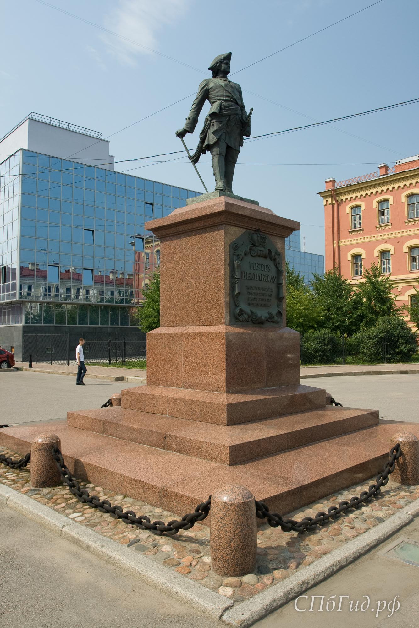 Памятник Петру I в честь 200-летия Полтавской битвы
