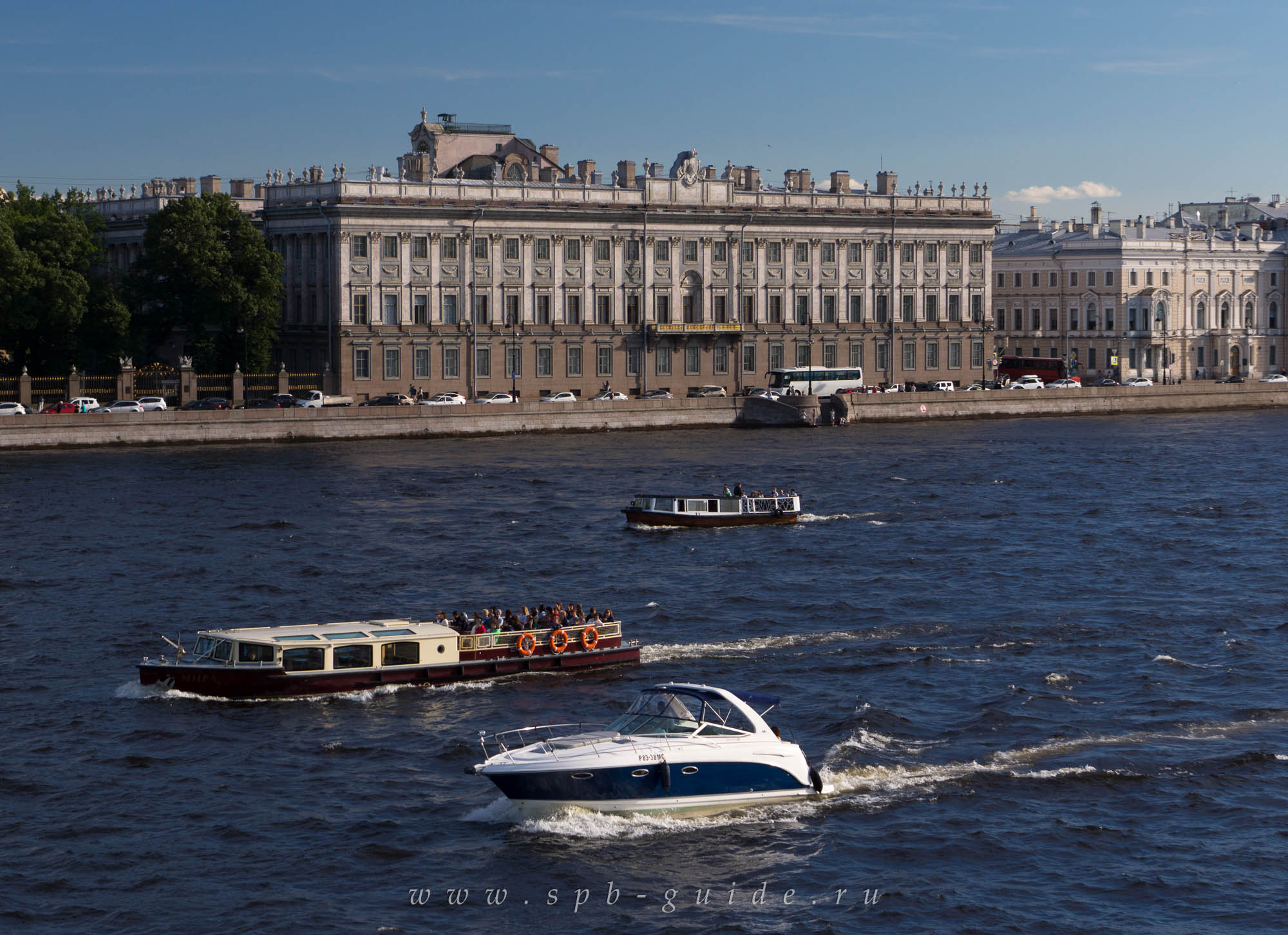 Мраморный дворец, вид с Троицкого моста